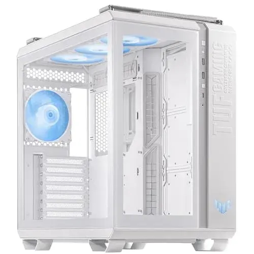 Asus TUF Gaming GT502 Plus Midi Tower Branco Vidro Temperado com Zona de Refrigeração Independente