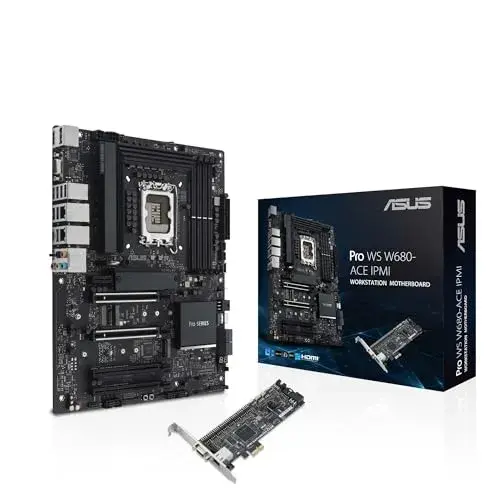 Asus PRO WS W680-ACE Intel W680 ATX Preto Compatível com DDR5