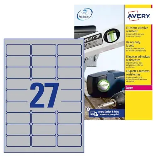 Avery Etiquetas Heavy Duty 63.5×29.6mm Resistente à Água