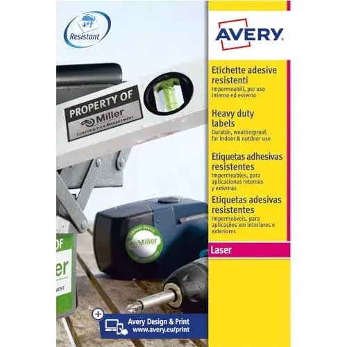 Avery Etiquetas Adesivas Permanente Modelo L7068 Branco Para Impressora Laser