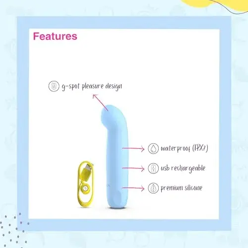 B Swish Bcute Curve Vibrador Recargável Silicona Azul