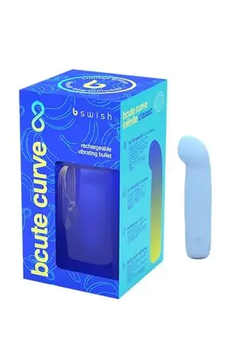 B Swish Bcute Curve Vibrador Recargável Silicone Azul