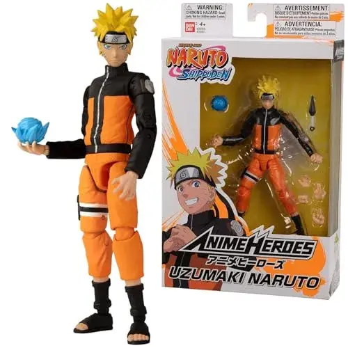 Bandai Figura Naruto Anime Heroes 17cm acima de 20 pontos de articulação