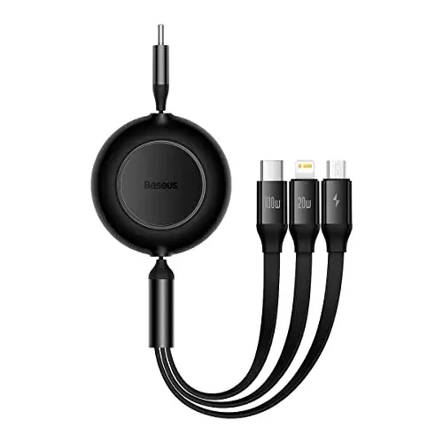 Baseus Bright Mirror 4 Adaptador USB-C 1,1m Preto