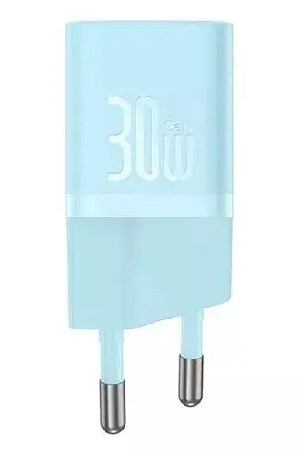 Baseus CCGN070603 30W Carregador Rápido USB-C Azul