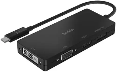 Belkin Adaptador de Vídeo USB-C 14 mm VGA, DVI, HDMI, DisplayPort