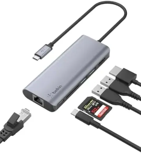 Belkin Adaptador HUB USB C 6 em 1 HDMI Ethernet USB-A USB-C SD 1 portas
