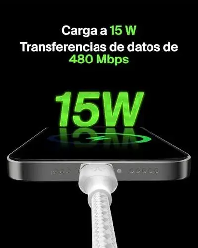 Belkin CAB002bt2MWH Cabo USB-A para USB-C 2m