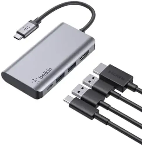 Belkin CONNECT USB-C 4-in-1 Multiport Adapter HDMI, USB 3.0, USB-C 1 portas
