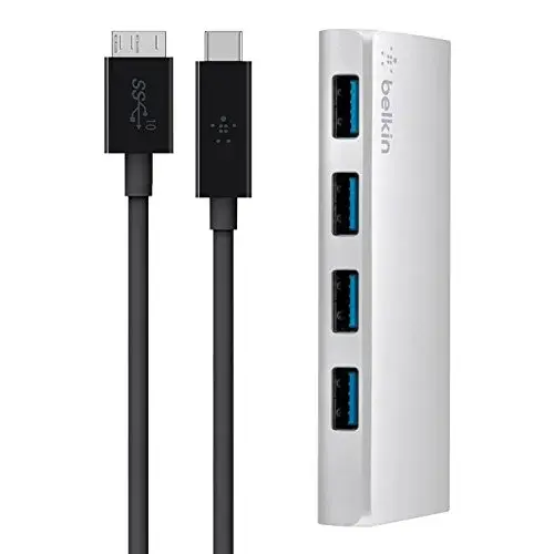 Belkin Hub USB 3.0 + USC-C Cable Conectividade 4 portas