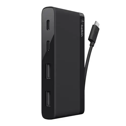 Belkin Hub USB F4U090btBLK USB-C 4 portas