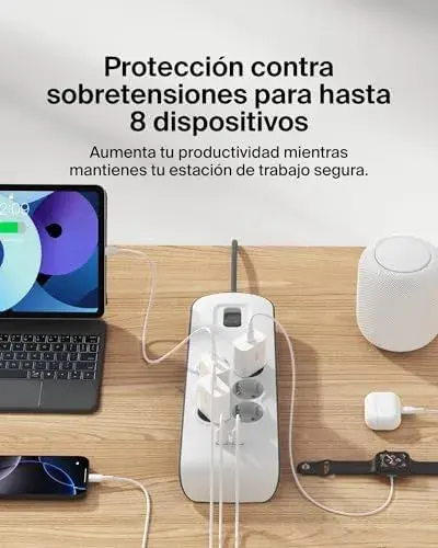 Belkin BSV604vf2M 650 Joules Proteção com 6 tomadas e 2 USB