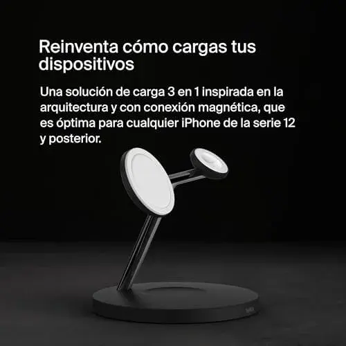 Belkin WIZ017VFBK Carregador 15W 3 em 1 MagSafe