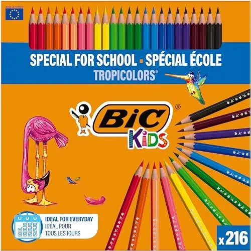 Bic Lápis de Cor 24 Tons Vivos 18cm Caixa com 216 un