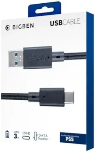 Big Ben Cabo USB-C 3M para PS5 Preto