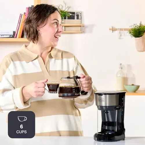 Black+Decker BXCO-600-E 6 canecas preto cafeteira