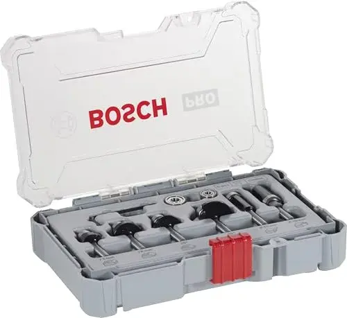 Bosch Jogo 6 Fresas para Chanfrar Compatível com Fresadoras 6mm