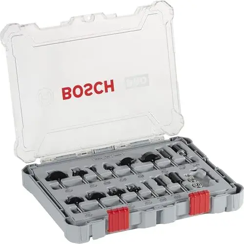 Bosch Jogo de Fresas 15 Peças para Madeira e Materiais Compostos