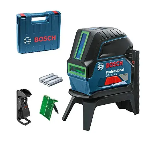 Bosch Nível Laser GCL 2-15 G Laser Verde Autonivelável 0,3 mm/m com Suporte Rotativo RM 1