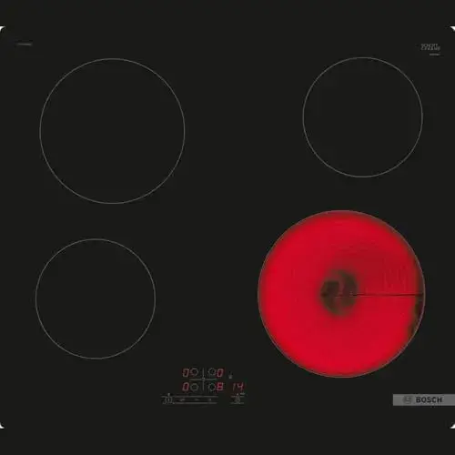 Bosch PKE611BB2E 6600W Placa de Fogão Vidro-Cerâmica Preto