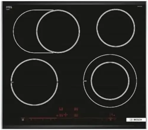 Bosch PKN675DP1D 8600W Placa de Fogão Vidro-Cerâmica Preto Com Controle Touch