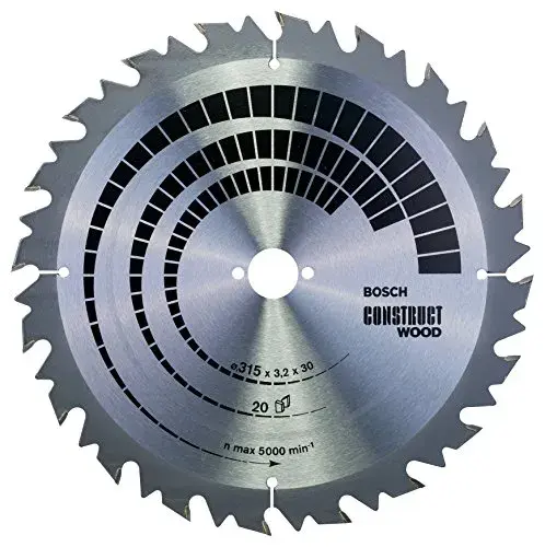 Bosch Circular Saw Blade CW WO S 315×30-20 Aço Prateado