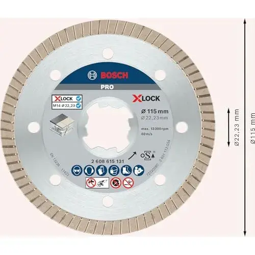Bosch Disco de corte Diamante X-LOCK Extraclean Turbo 115mm