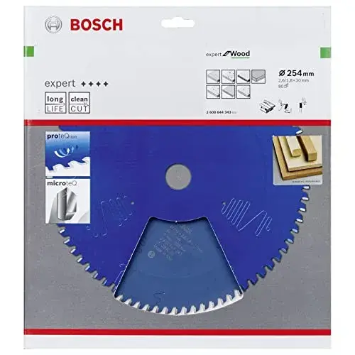Bosch Expert For Wood 254x30x80d Disco serra circular Azul