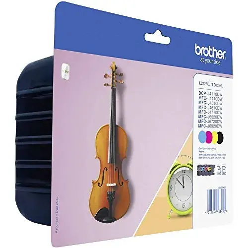 Brother LC-127XLVAL Tinta à base de pigmentos 1200 páginas Preto, Ciano, Magenta, Amarelo