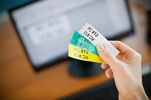 Brother Fita de Etiquetas Bandeira 21mm Preto Amarelo com 72 etiquetas