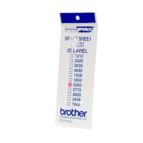 Brother ID2260 Etiquetas de Identificação 22x60mm 12 folhas