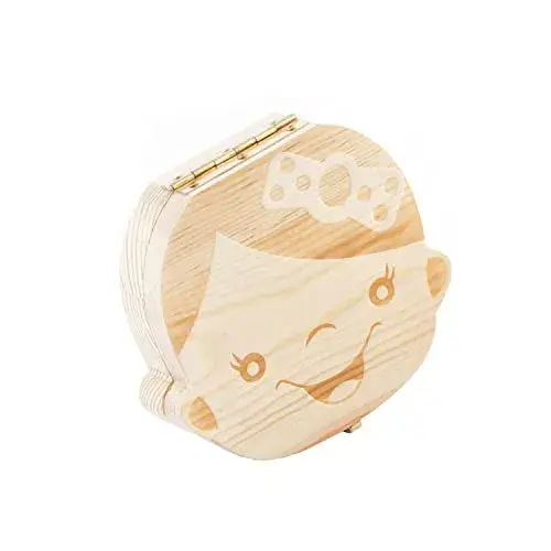 Caixa de Recordações para Bebê Thooy Madeira Pintada 13x4x13cm