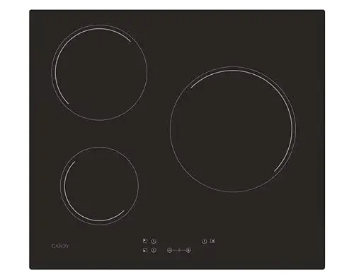 Candy CH63CC 5500W Placa Vitrocerâmica Preto