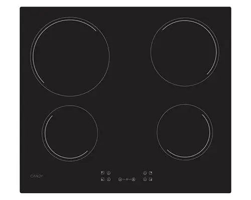 Candy CH64CCB/4U2 4 zones vitrocerâmica preta control touch