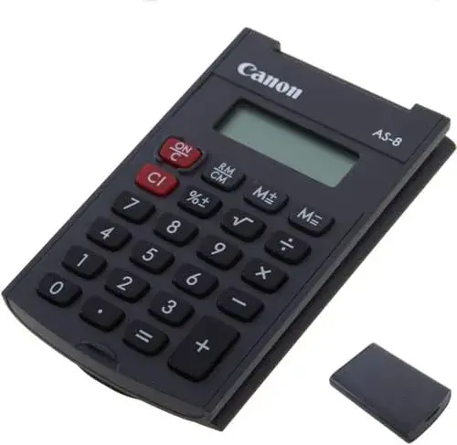 Canon AS-8 Calculadora de Bolso 8 Dígitos Compacta Ecológica