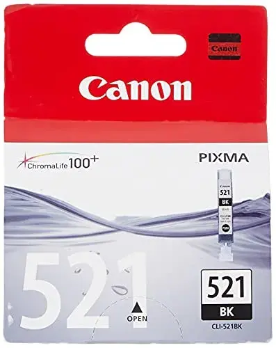 Canon CLI-521BK Tinta à base de pigmentos Capacidade para 700 páginas Preto