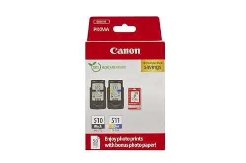 Canon PG-510/CL-511 Multipack Preto Cores Papel Fotográfico