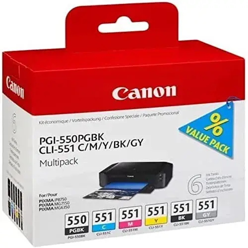 Canon Pixma iP7250 Tinta à base de corantes 6 unidades