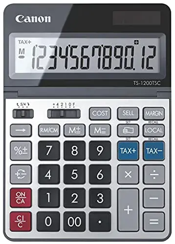 Canon TS-1200TSC Calculadora 12 dígitos com função de cálculo de impostos