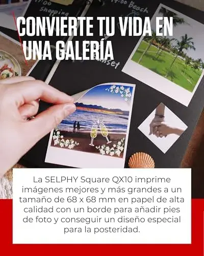 Canon Selphy Square QX10 Impressora Portátil com Fotos Vivas e Cor Duradoura Preto