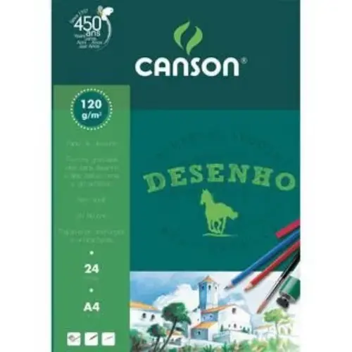 Canson Bloco de Desenho A4 120g 24 Folhas