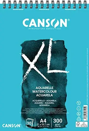 Canson Bloco de Desenho A4 XL Aquarelle 300g 30 Fls
