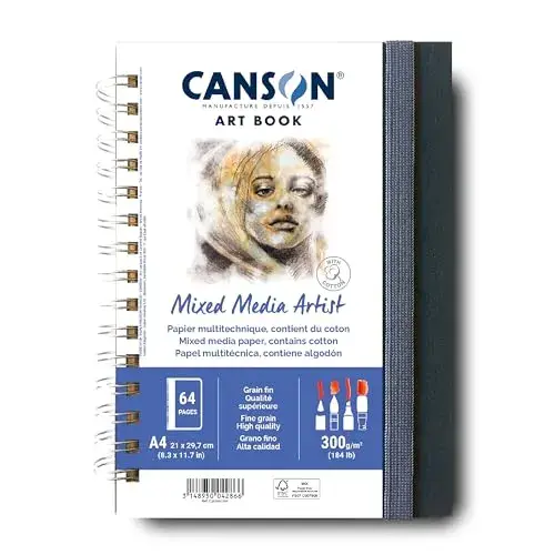 Canson Caderno Artbook Mixed Media A4 300g 56 Fls