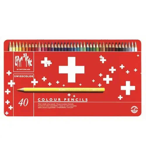 Caran d’Ache Lápis de Cor Swisscolor Metálica 40 Un.