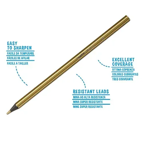 Carioca Lápis de Cor Metallic 12 Cores Hexagonais