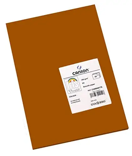 Cartolina 185g Castanho Chocolate A4 50 folhas