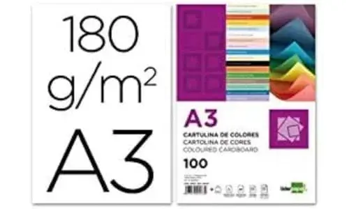 Cartolina 180g Branco A3 100 folhas