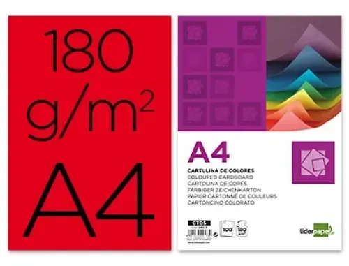 Cartolina A4 180g Rosa 100 fls