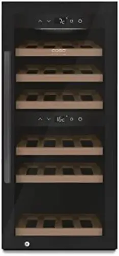 Caso Design WineExclusive24 24 Garrafas Preto Iluminação LED Controle Wi-Fi