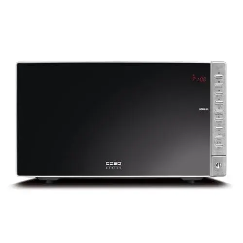 Caso Microondas 900W Ar Quente Grill Cromado Preto